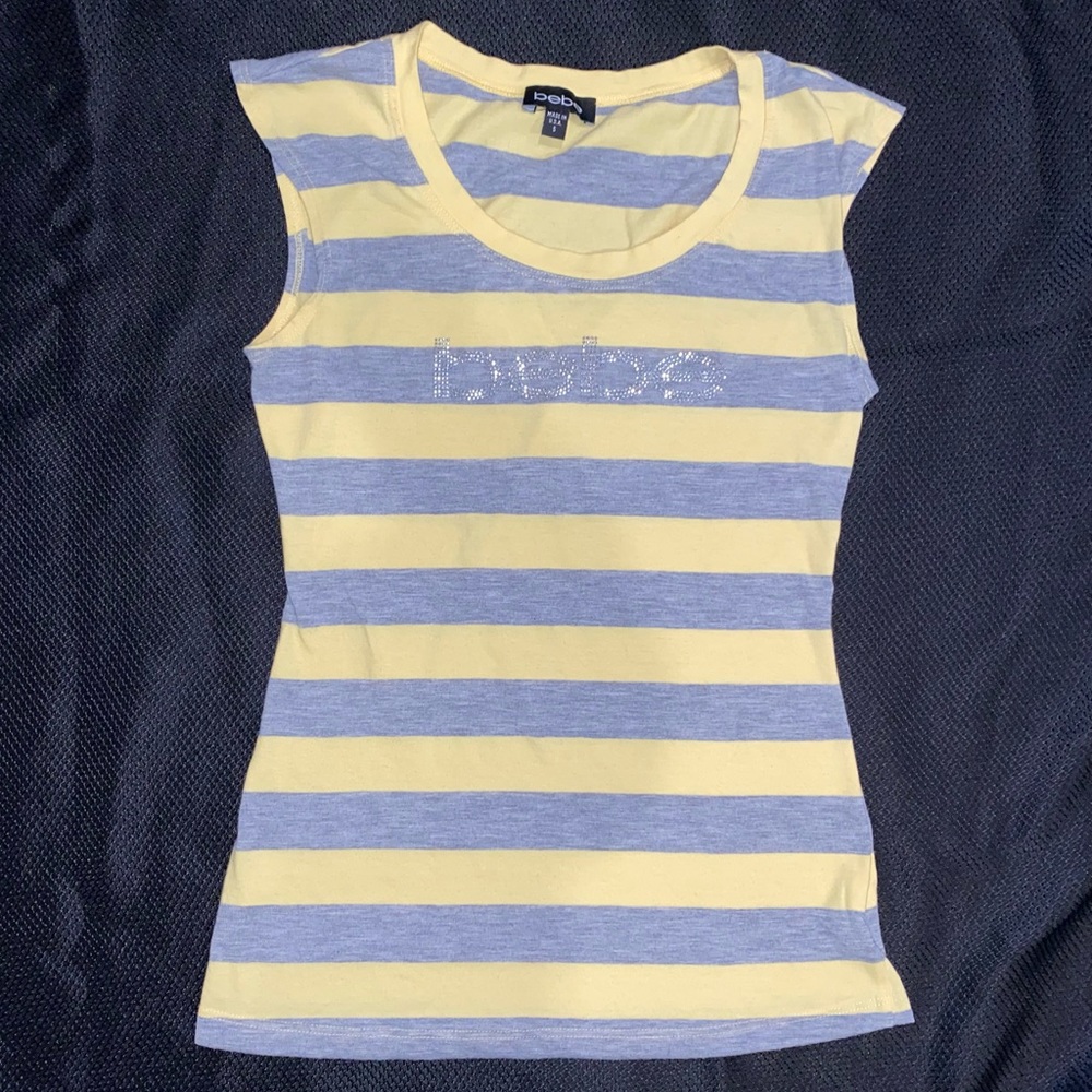 NWOT Striped Bebe Tank Top